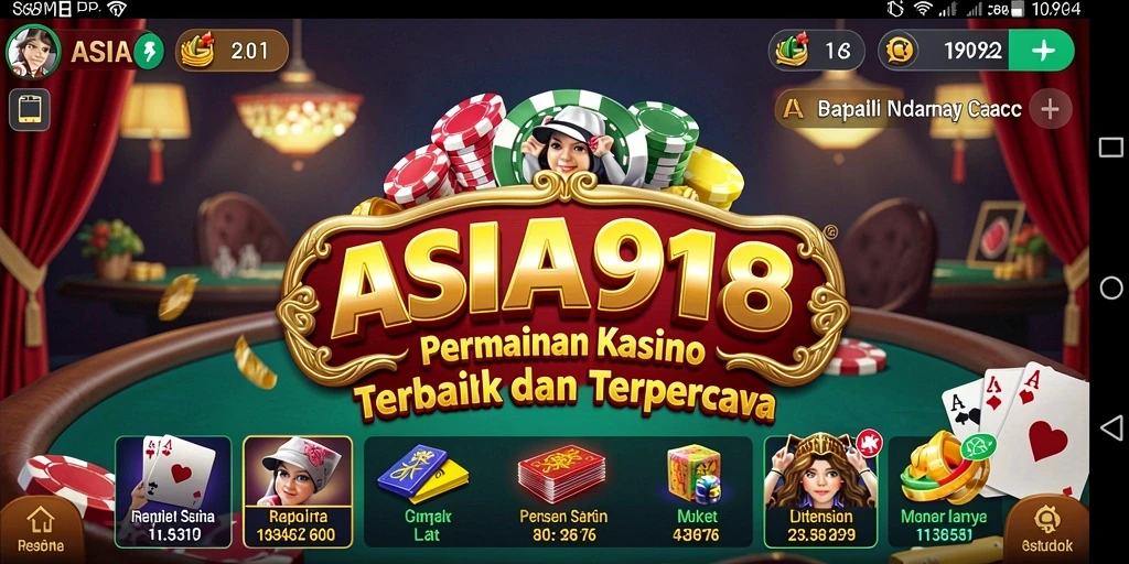 Tampilan gameplay <strong>ASIA918</strong> yang menarik dalam permainan Kasino.