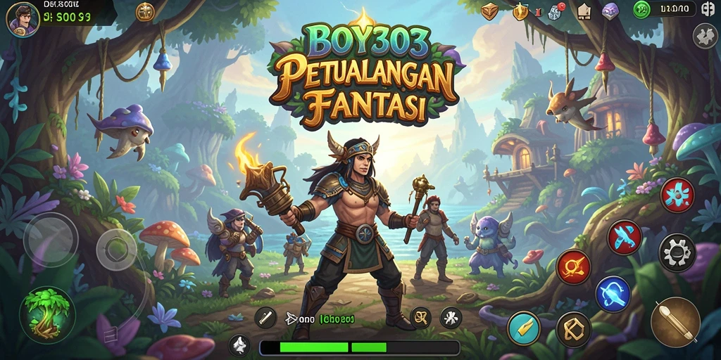 Tampilan gameplay BOY303 yang penuh warna dan petualangan.