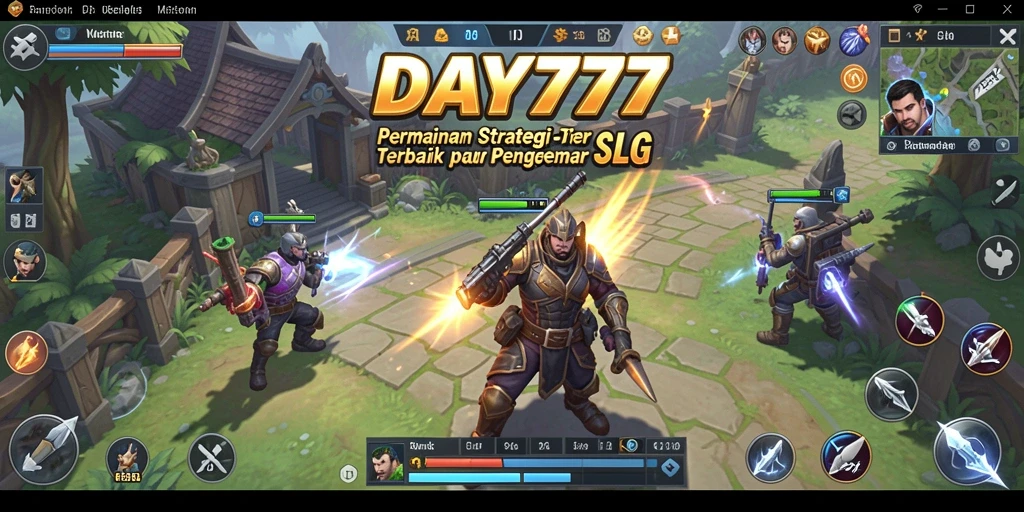 Tampilan gameplay menegangkan dalam DAY777 yang melibatkan strategi perang.
