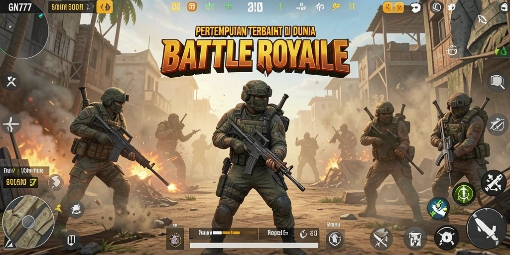 Tampilan seru gameplay battle royale di GN777.