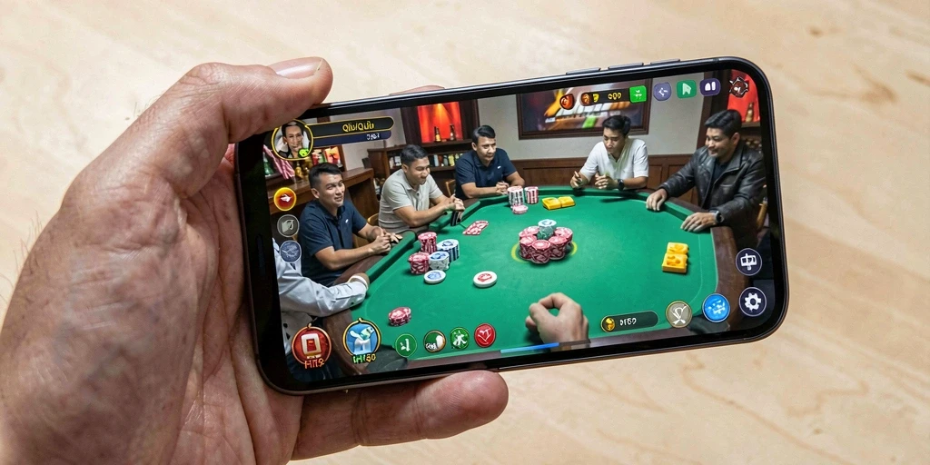 Tangkapan layar gameplay QiuQiu yang mengasyikkan di HIT9.