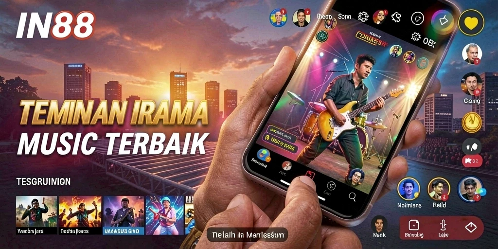 Tampilan gameplay IN88 dengan fitur musik yang menarik.