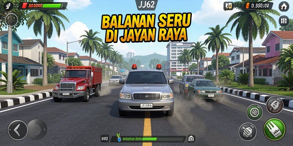 Tampilan gameplay yang seru dan mendebarkan dalam JJ62.