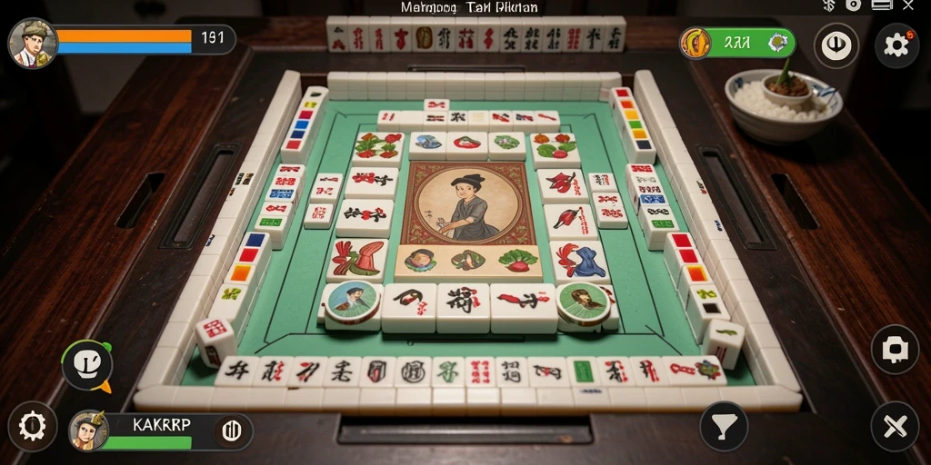 Screenshot gameplay KAKRP yang menunjukkan aksi seru Mahjong.