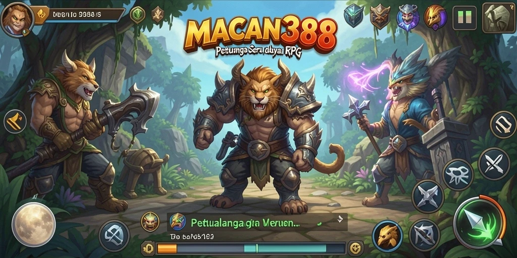 Tampilan screenshot gameplay RPG yang memukau dan interaktif.