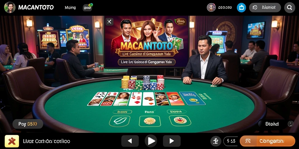 Tampilan menarik dari gameplay Live Casino di MACANTOTO.