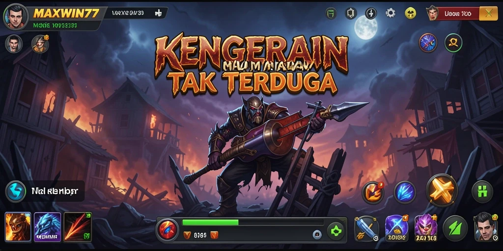 Tampilan gameplay mencekam dari MAXWIN77, menampilkan suasana horor yang memikat.