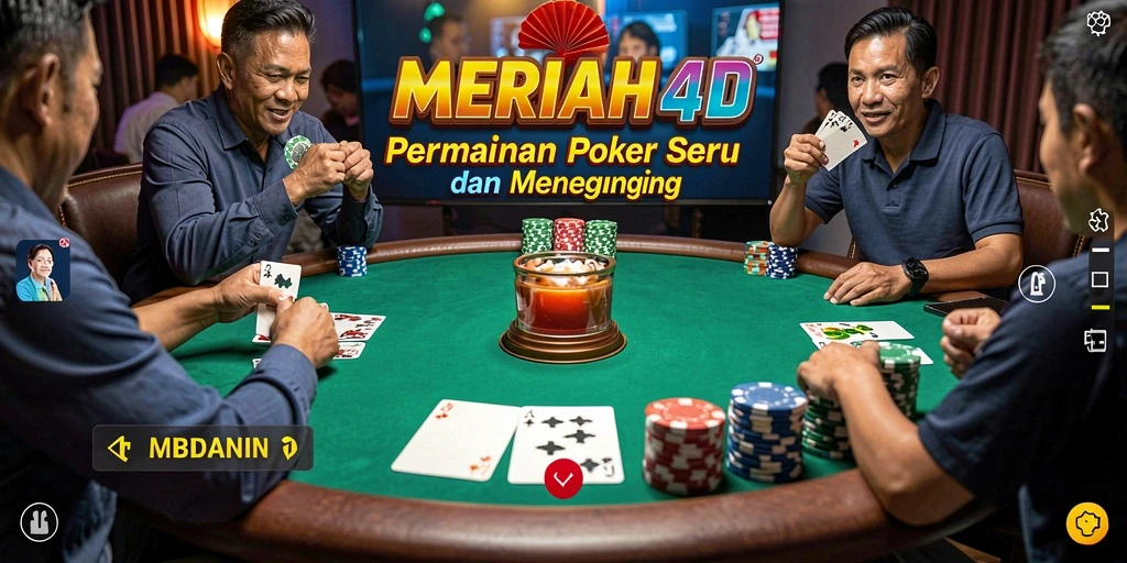 Tampilan menarik gameplay Poker di MERIAH4D.