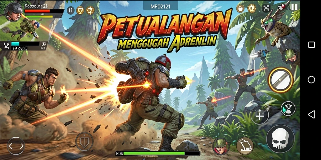 Tampilan aksi seru dalam permainan MPO2121 dengan grafis menarik.