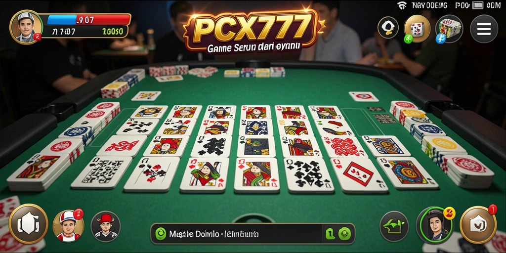 Tampilan menarik dari gameplay Domino PCX777 yang seru.