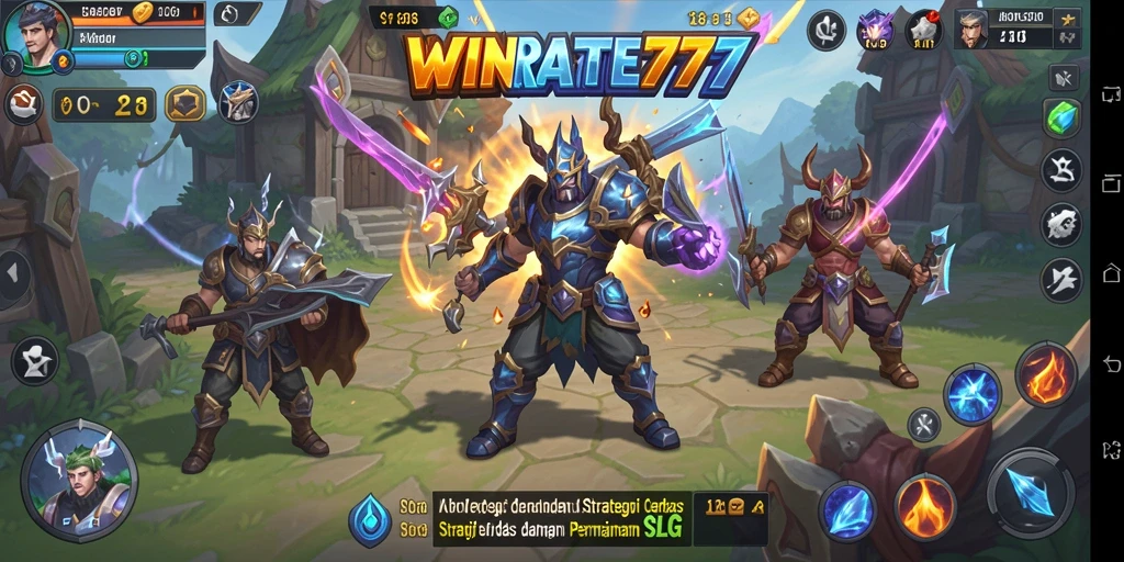 Tampilan gameplay <strong>WINRATE777</strong> yang menegangkan dengan aksi pertempuran yang seru.