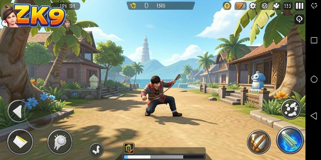 Screenshot gameplay ZK9 yang menampilkan keseruan bermain.